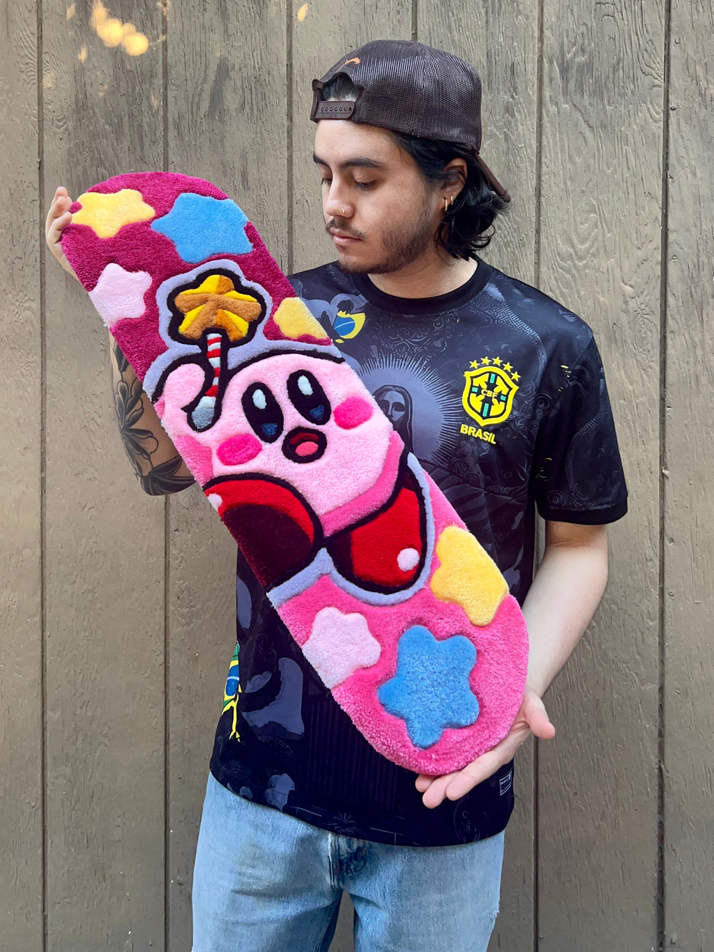 Kirby Pink Wand Skateboard