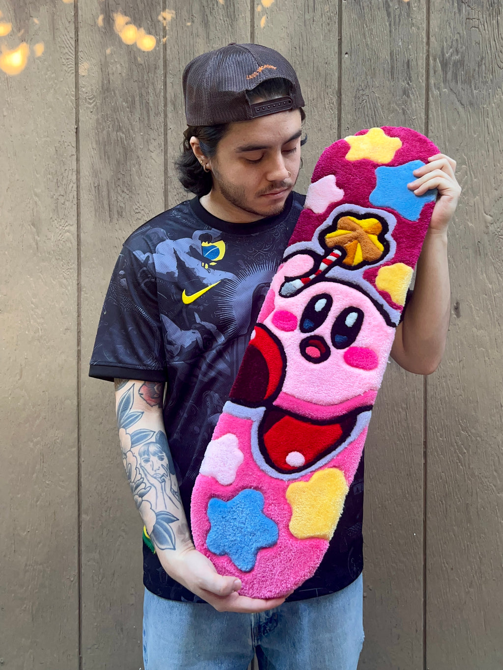 Kirby Pink Wand Skateboard
