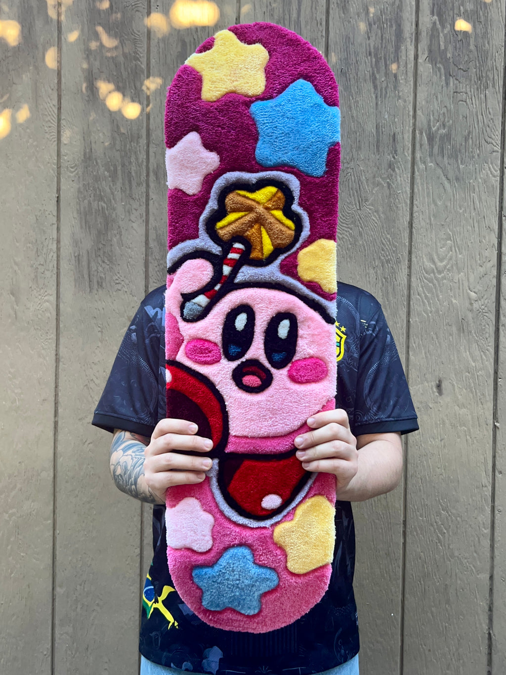 Kirby Pink Wand Skateboard